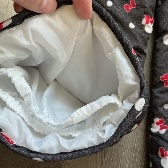 Girls 6X Disney Minnie Mouse Snow Pants Adjustable Bibs Gray Pink - Picture 9 of 11